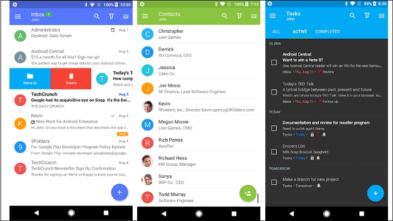 Meilleures applications de messagerie pour Android