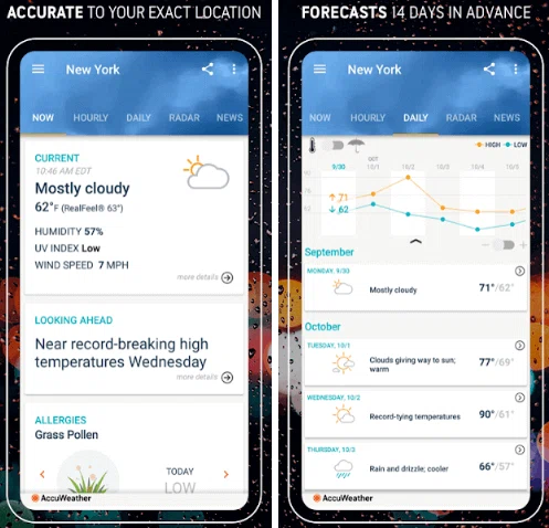 Meilleures applications météo avec widgets pour Android