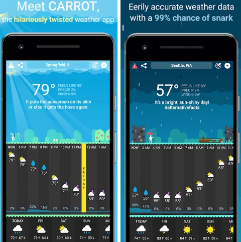 Meilleures applications météo avec widgets pour Android