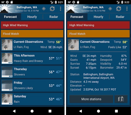 Meilleures applications météo avec widgets pour Android