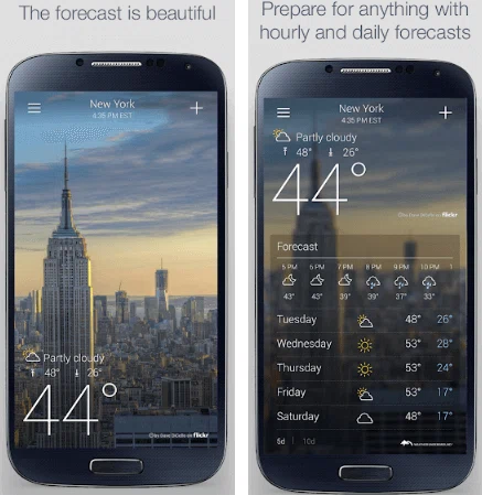 Meilleures applications météo avec widgets pour Android