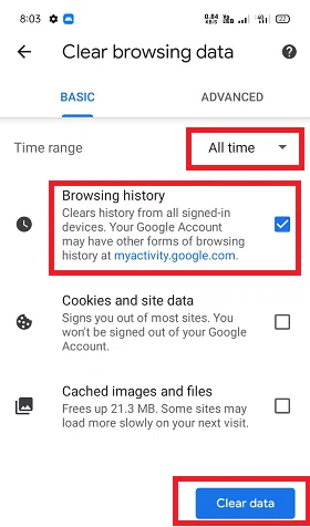 Comment supprimer l'historique Google sur mon téléphone Android