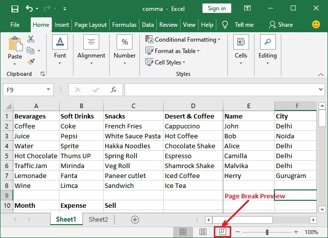 Comment ajouter un saut de page dans Excel