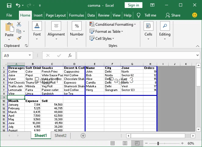 Comment ajouter un saut de page dans Excel