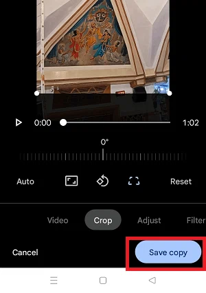 Comment recadrer une vidéo sur Android