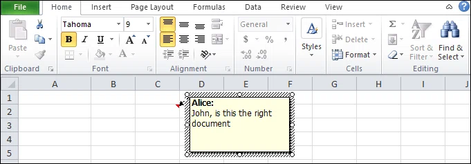 Comment insérer des commentaires dans Excel