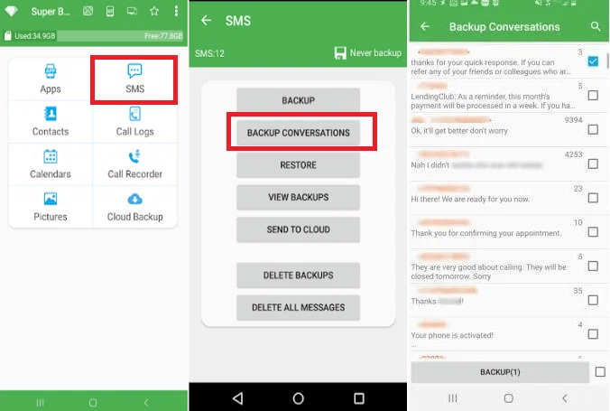 Comment imprimer des messages texte depuis Android