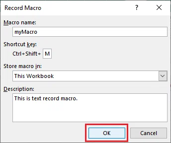 How to record a macro in Excel