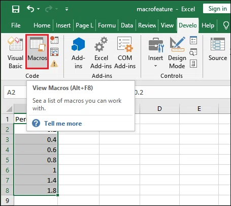 How to record a macro in Excel