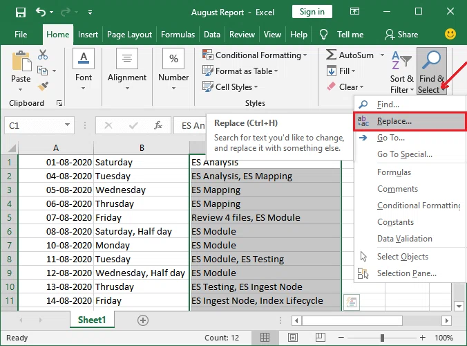 Comment supprimer une virgule dans Excel