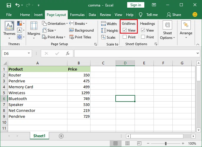 Comment supprimer le quadrillage dans Excel