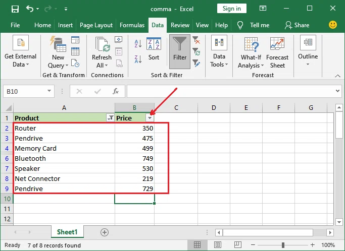 Comment supprimer le filtre dans Excel