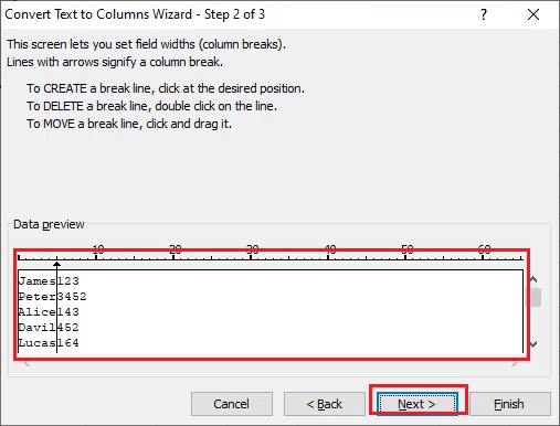 Comment séparer du texte dans Excel