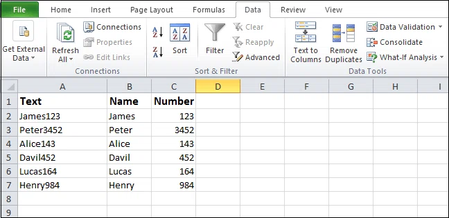 Comment séparer du texte dans Excel