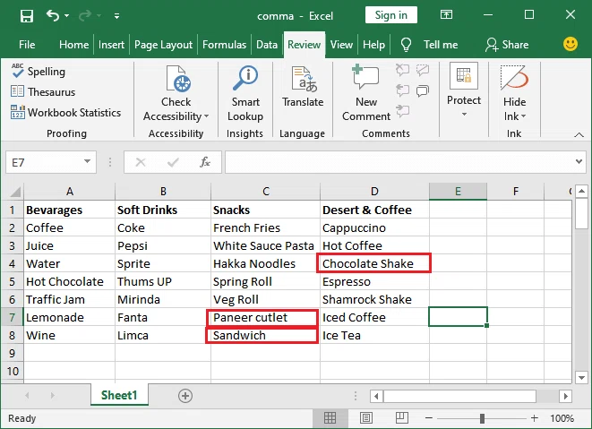 Comment vérifier l'orthographe dans Excel