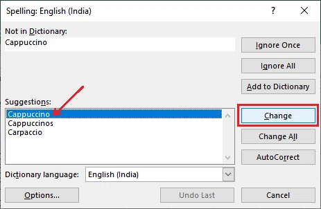 Comment vérifier l'orthographe dans Excel