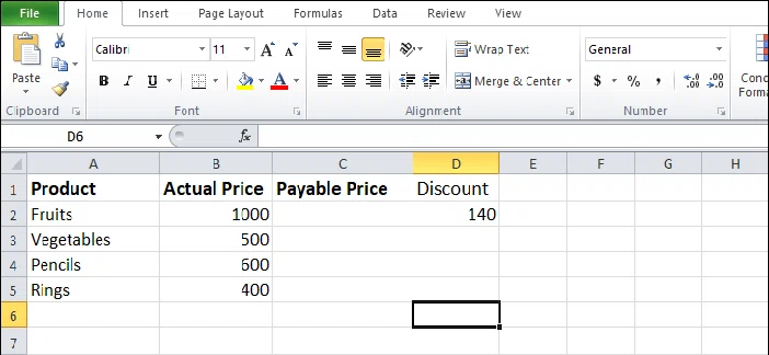 Comment soustraire dans excel