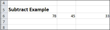 Comment soustraire dans excel