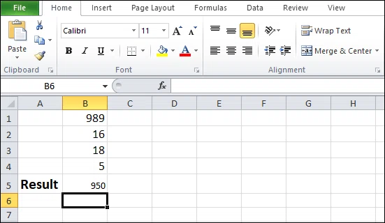 Comment soustraire dans excel