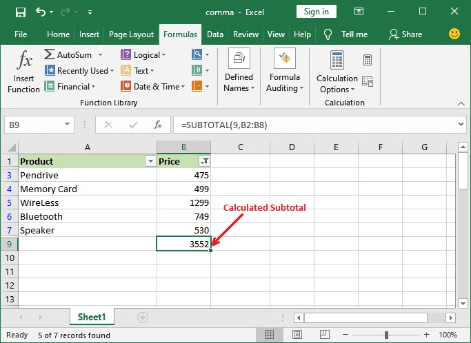 Comment additionner une colonne dans Excel