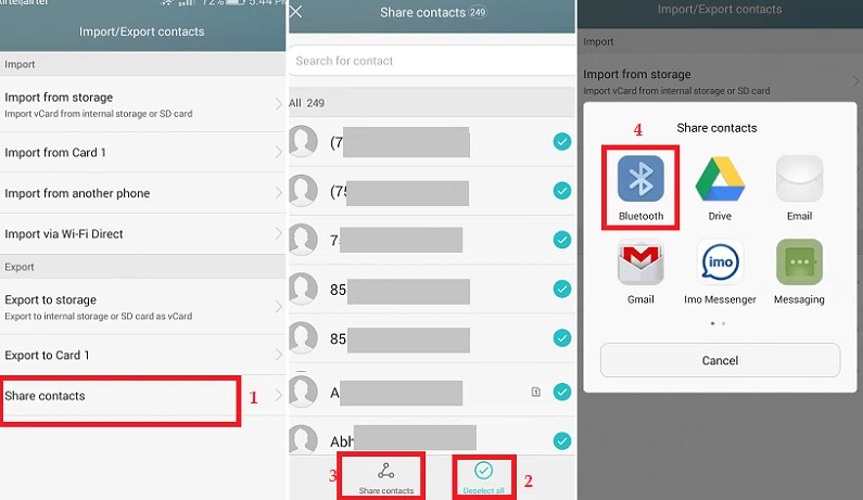 Comment transférer des contacts d'Android vers Android