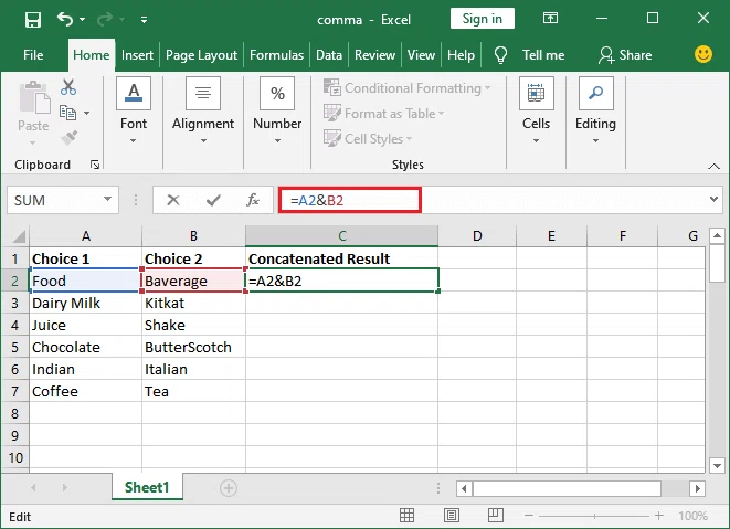 Comment utiliser la concaténation dans Excel