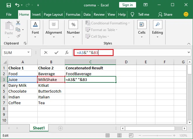 Comment utiliser la concaténation dans Excel