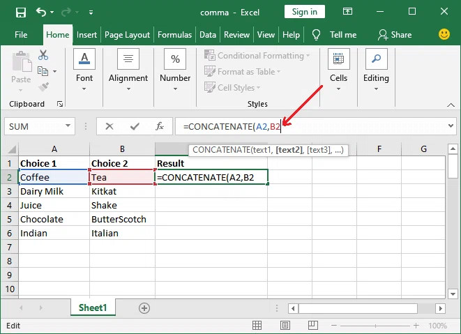 Comment utiliser la concaténation dans Excel