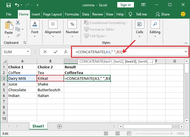 Comment utiliser la concaténation dans Excel