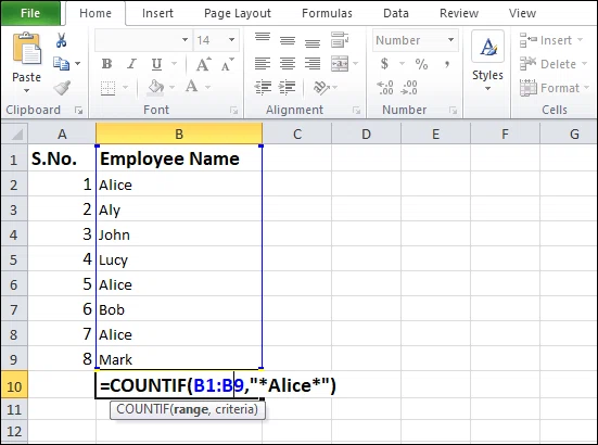 How to use COUNTIF function in Excel