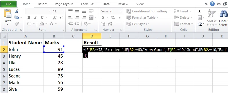 Comment utiliser la fonction SI dans Excel