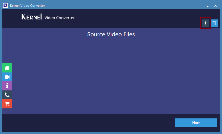 Lancer l'outil Kernel Video file Converter