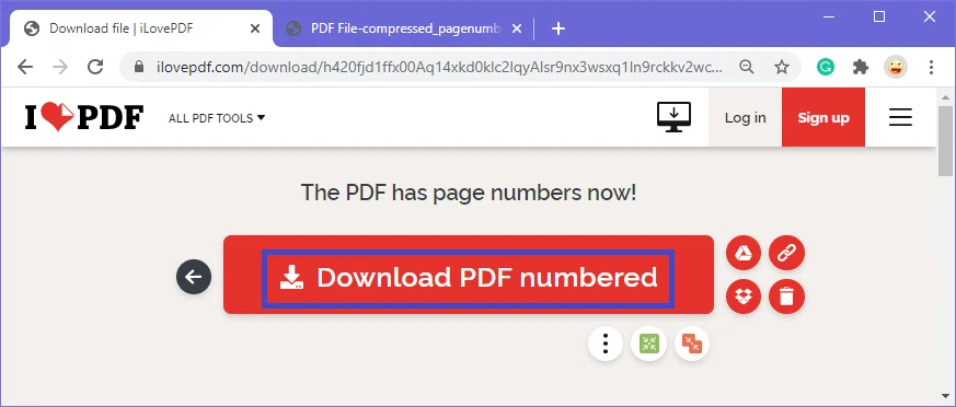 Ajouter des numéros de page au PDF