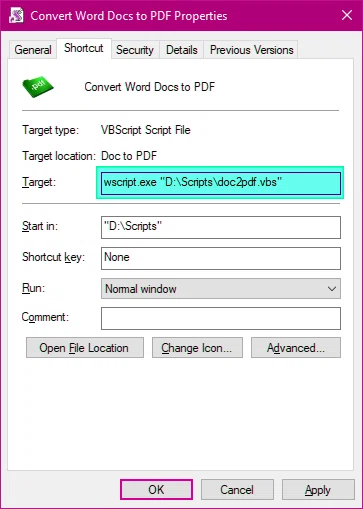 Convertir Word en PDF