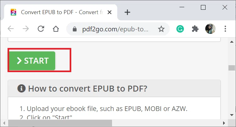 Convertir ePub en PDF