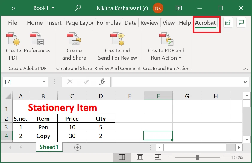 Convertir Excel en PDF