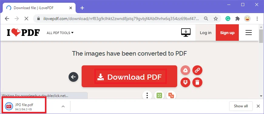 Convertir JPG en PDF