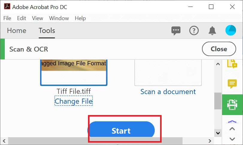 Convertir TIFF en PDF