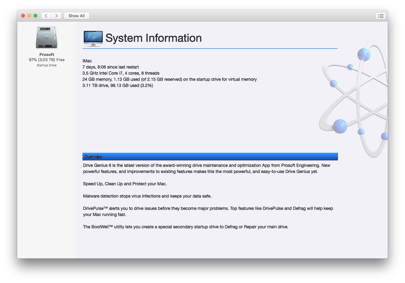 drive genius system information