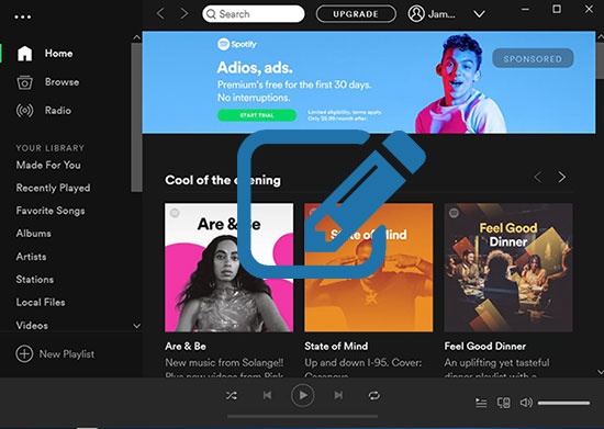 edit spotify music