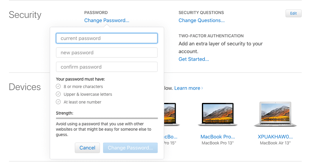 forgot apple id password