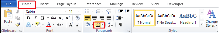 Comment ajouter une bordure dans Word