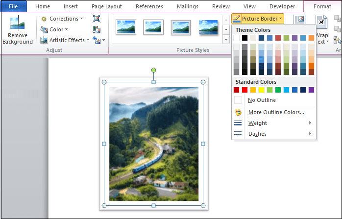 Comment ajouter une bordure dans Word