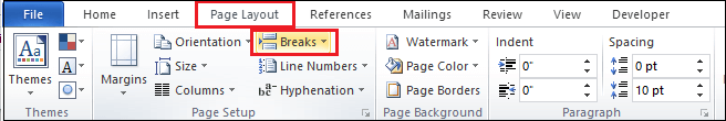 How to add and remove a page break in Word