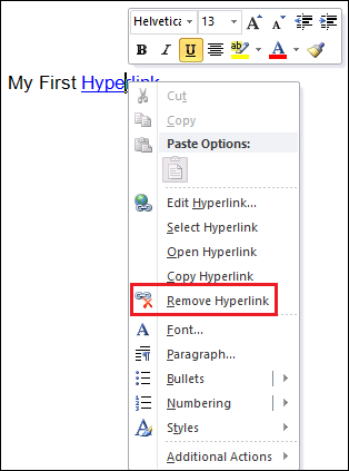 Comment ajouter et supprimer un lien hypertexte dans Word