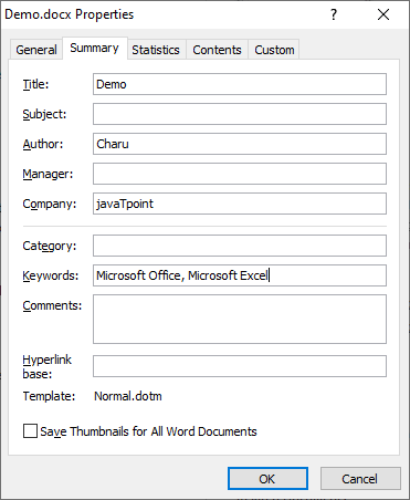 Comment ajouter des propriétés de document dans un Word