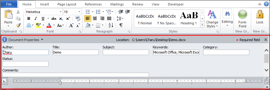 Comment ajouter des propriétés de document dans un Word