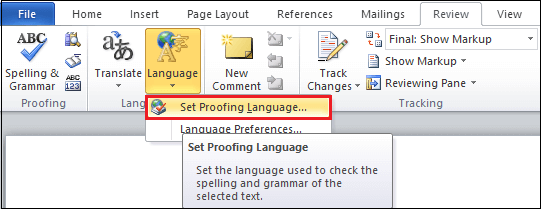 Comment changer de langue dans Microsoft Word