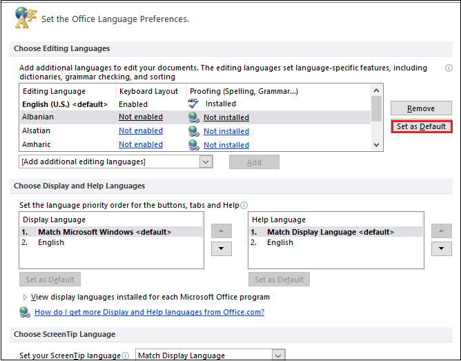 Comment changer de langue dans Microsoft Word