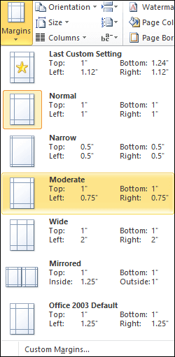 Comment changer les marges dans Word